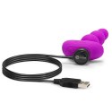 Koraliki analne wibrujące - B-Vibe Triplet Fuchsia