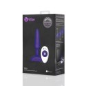 Zdalnie sterowany plug analny - B-Vibe Trio Plug Purple