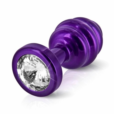 Plug analny - Diogol Ano Ribbed Purple 30 mm Diogol