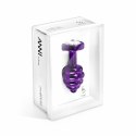 Plug analny - Diogol Ano Ribbed Purple 30 mm Diogol