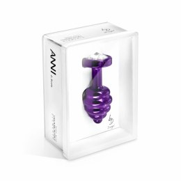 Plug analny - Diogol Ano Ribbed Purple 30 mm