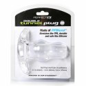 Plug analny podwójny tunel - Perfect Fit Double Tunnel Plug Medium Clear Przezroczysty Średni