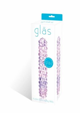 Szklane dildo - Glas Purple Rose Nubby