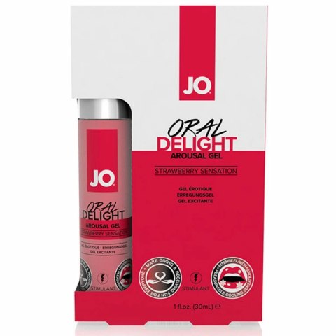 Żel do seksu oralnego - System JO Oral Delight Strawberry Sensation 30 ml