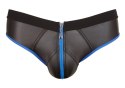 Svenjoyment - Seksowne Jockstrap Otwarte Z Tyłu I Zamkiem Na Penisa Czarno/Niebieskie XL