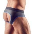 Svenjoyment - Seksowne Jockstrap Otwarte Z Tyłu I Zamkiem Na Penisa Czarno/Niebieskie S