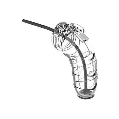 Klatka na penisa z rozszerzaczem cewki 14 cm - Chastity Urethral ManCage by Shots