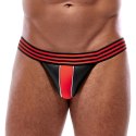 Svenjoyment - Męskie Jockstrap Z Elastycznym Paseczkiem Czarno/Czerwone 2XL Svenjoyment