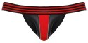 Svenjoyment - Męskie Jockstrap Z Elastycznym Paseczkiem Czarno/Czerwone 2XL Svenjoyment