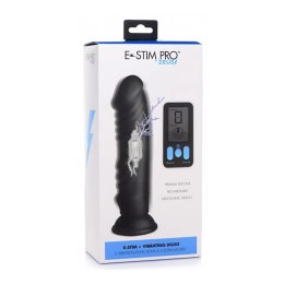 XR Brands Silikonowy dildo z wibracjami i funkcją E-Stim + pilot zdalnego sterowania Xr Brands