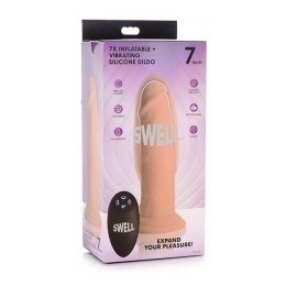 XR Brands Nadmuchiwane i wibrujące silikonowe dildo - 7 / 18 cm XR Brands