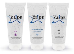 Just Glide - Zestaw 3x200 ml Lubrykant Analny Wodny I Do Zabawek Erotycznyc