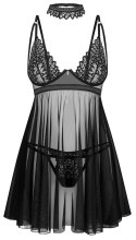 Obsessive - Seksowna Babydoll Ze Stringami I Chokerem Donarella XL/2XL Obsessive