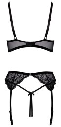 Cottelli LINGERIE Cottelli LINGERIE - Seksowne Koronkowy 3-Częściowy Komplecik Czarny 85B/L