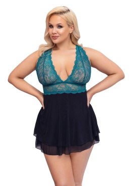 Cottelli CURVES - Babydoll Z Koronkową Górą I Siateczkową Spódnicą 2XL