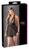 Cottelli CURVES - Seksowna Babydoll Z Rozcięciem Na Piersiach I Kokardką Czarna XL Cottelli CURVES