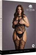 Le desir - Bodystocking na szelkach z zaokrąglonym dekoltem Plus Size Le Désir by Shots