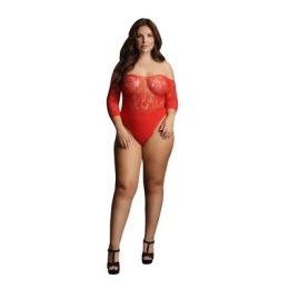 Le desir - Body z rękawami 3/4 z otwartym kroczem Plus Size