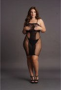 Le desir - Sukienka z siateczki z pasem maskującym Plus Size Le Désir by Shots