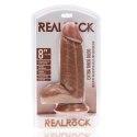 RealRock by Shots RealRock - Extra cienkie realistyczne dildo z jądrami 20,3cm