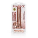 RealRock by Shots RealRock - Proste realistyczne dildo z jądrami i przyssawką 20,5 cm