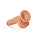 RealRock by Shots RealRock - Proste realistyczne dildo z jądrami i przyssawką 20,5 cm