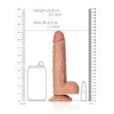 RealRock by Shots RealRock - Proste realistyczne dildo z jądrami i przyssawką 20,5 cm