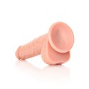 RealRock by Shots RealRock - Proste realistyczne dildo z jądrami i przyssawką 20,5 cm