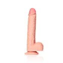 RealRock - Proste realistyczne dildo z jądrami i przyssawką 25,5 cm