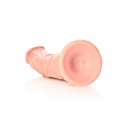 RealRock - Zakrzywione realistyczne dildo z jądrami i przyssawką 25,5 cm