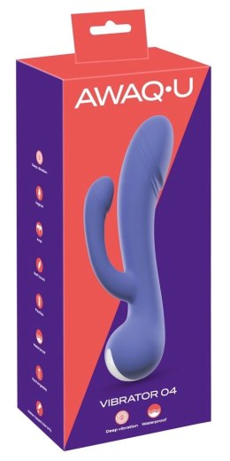 AWAQ.U - Wibrator Króliczek Ze Stymulatorem Analnym Fioletowy Vibrator 4