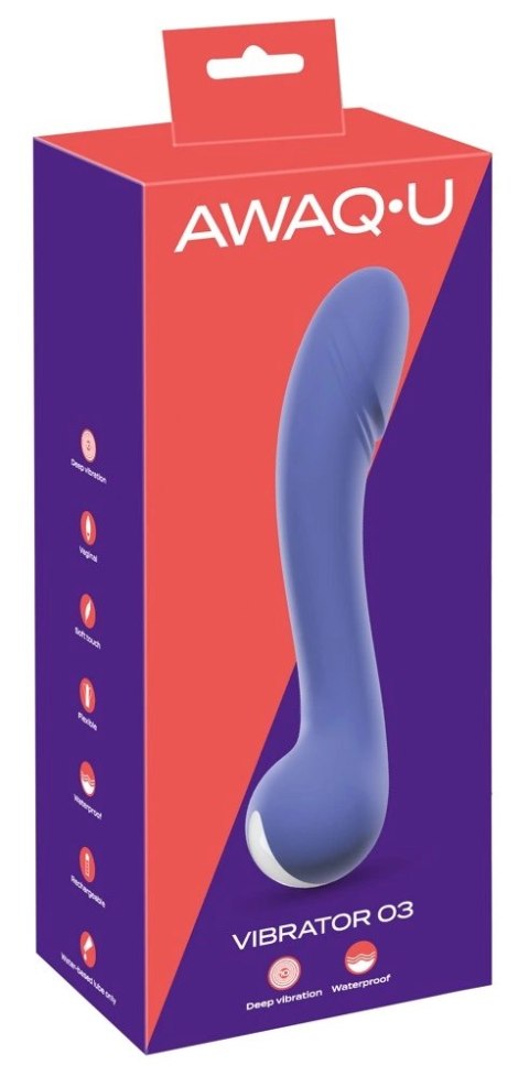 AWAQ.U - Wielofunkcyjny Wibrator Z Zakrzywioną Główką Fioletowy Vibrator 3