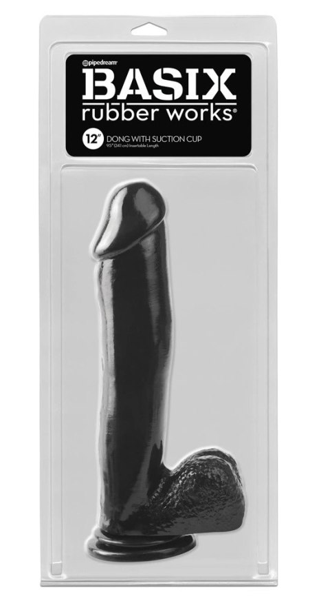 Basix - Realistyczne Dildo Z Jądrami Czarne 31 Cm