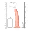 RealRock - Cienkie realistyczne dildo z przyssawką 20,5 cm