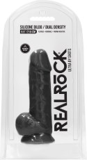 RealRock - Silikonowe dildo z jądrami 21,6 cm