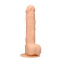 RealRock - Silikonowe dildo z jądrami 24 cm