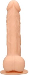 RealRock - Silikonowe dildo z jądrami 24 cm