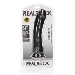 RealRock - Zakrzywione realistyczne dildo z jądrami i przyssawką 23 cm