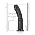 RealRock - Zakrzywione realistyczne dildo z jądrami i przyssawką 25,5 cm