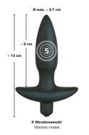 Wibrująca Wtyczka Analna Z Uchwytem Mała(13cm) - Black Velvets Black Velvets