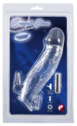 Crystal - Nakładka Na Penisa Ze Stymulatorem Vibro 23cm