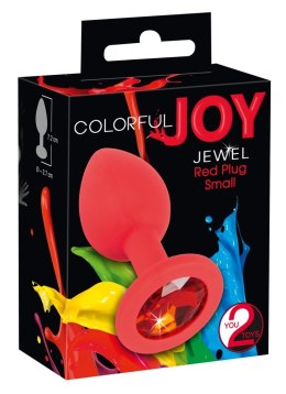 Colorful Joy - Korek Analny Z Kamieniem Szlachetnym Czerwony Colorful Joy