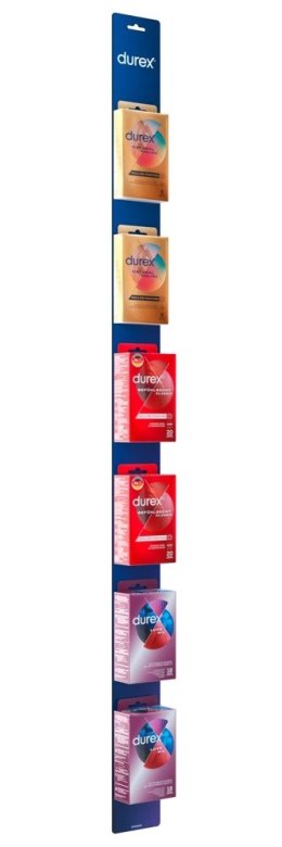 Durex Clip Strip - Zestaw 3 Rodzajów Prezerwatyw Thin Feel Real Feel I Surprise Mix