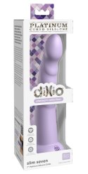 Dillio Platinum - Dildo Z Rowkami Stymulującymi I Żołędziem 19,7 cm Slim Seven Fioletowe