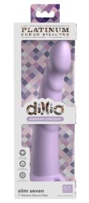 Dillio Platinum - Dildo Z Rowkami Stymulującymi I Żołędziem 19,7 cm Slim Seven Fioletowe