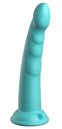 Dillio Platinum Dillio Platinum - Dildo Z Rowkami Stymulującymi I Żołędziem 19,7 cm Slim Seven Turkusowe