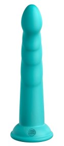 Dillio Platinum Dillio Platinum - Dildo Z Rowkami Stymulującymi I Żołędziem 19,7 cm Slim Seven Turkusowe