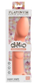 Dillio Platinum - Dildo Z Rowkami Stymulującymi I Żołędziem 21 cm Super Eight Pomarańczowe