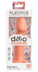 Dillio Platinum Dillio Platinum - Klasyczne Dildo Z Widocznym Żołędziem Big Hero 17,2 cm Pomarańczowe