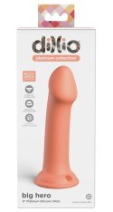 Dillio Platinum Dillio Platinum - Klasyczne Dildo Z Widocznym Żołędziem Big Hero 17,2 cm Pomarańczowe